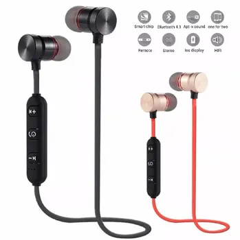 5.0 ספורט אוזניות Bluetooth, אוזניות אלחוטיות עם הצוואר, אוזניות סטריאו, מטאל אוזניות עם מיקרופון ( כל טלפון נייד
