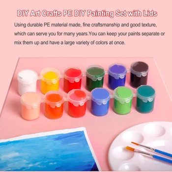 24Pcs DIY ציור להגדיר רב-תפקודית צבעים בעל פיגמנט קופסא ריקה