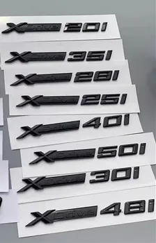 20X חדש ABS שחור מבריק המכונית XDrive לוגו סמל לקצץ מדבקת X כונן 18i 20 25i 28i 30i 35i 40i 48i 50i עבור ב. מ. וו X1 X3 X4 X5 X6