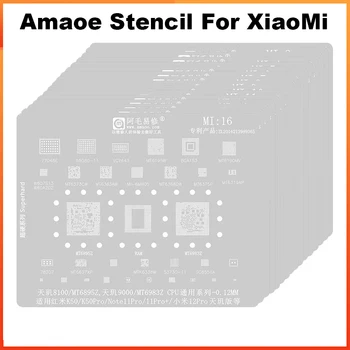 Amaoe הבי Reballing הלחמה סטנסיל צמח פח נטו עבור Xiaomi 12 11 10 אולטרה לredmi K20 K30 הערה CPU MI 6 7 8 9 10 11 IC 0.12 מ 