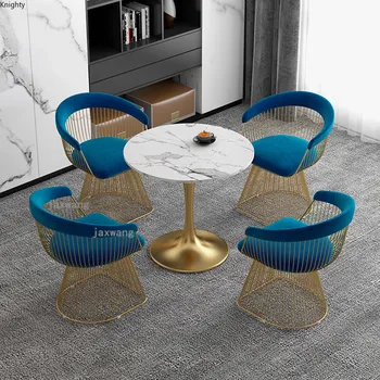 יוקרה מודרנית סלון כסאות עצלן מרפסת כורסה ריהוט חדר שינה מלון ומתן הכיסא שולחן קפה קטן ב
