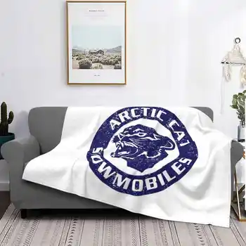 Arctic Cat בציר אופנועי שלג הנמכר ביותר לחדר משק הבית פלנל, שמיכה הארקטי חתול Vintage Snowmobile מועדון הסקי לעשות פולאריס