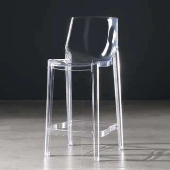 המעצב המבטא כיסא פינת אוכל האי העתק פלסטיק נורדי מונה כיסא הבר אביזרים Taburete הביתה בר רהיטים