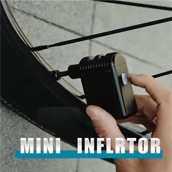 נייד בכיס אופניים 100PSI משאבה חשמלית משאבת אוויר נטענת Compressory צמיג Inflator על אופנוע רכיבה על אופניים, משאבת