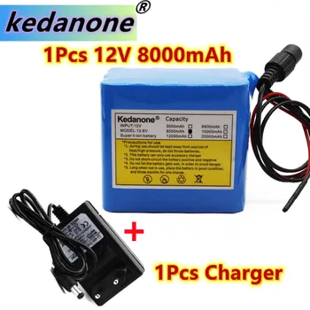 Kedanone 12V סוללה 3S4P 11.1 V/12.6 V 8Ah 18650 ליתיום Ion Battery Pack עם 25 א מאוזן BMS על אור מנורת LED כוח גיבוי