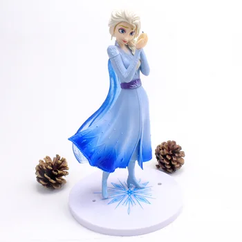 21 דיסני קפוא אלזה מלכת השלג הנסיכה אוחזת אש הדרקון ביד PVC דמות אנימה בובות צעצועים חג המולד מתנה בשביל הילד