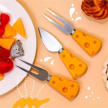ידית עץ סטים גבינה קאטר סכין חותכים ערכת מטבח גבינה קאטר שימושי כלי בישול