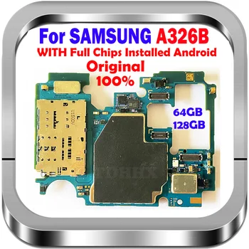 128GB 64GB 100% מקורי סמארטפון לוח אם עבור Samsung Galaxy A32 A326B עם מלא צ ' יפס מערכת ההפעלה אנדרואיד ההיגיון baords Mainbaord