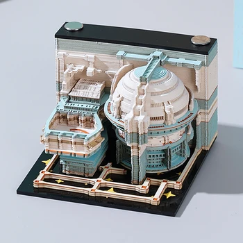 הארץ הטירה Multi-פונקצית פנקס רשימות-Notepad מודל 3D הערה אישית הערת בלוק חברה מתנת חג המולד במשרד ציוד לבית הספר 2023