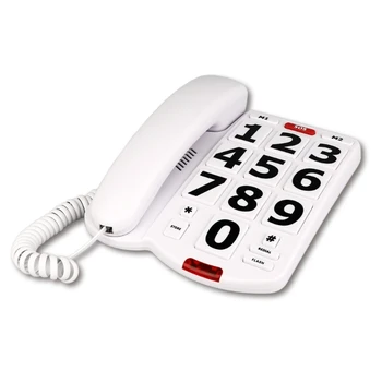פתול הטלפון עם הכפתור הגדול השולחן בטלפון הקווי עבור קשישים הידיים חופשיות פתול Dropship