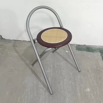 נייד קש כסאות אוכל באמצע המאה מרפסת סלון כסאות מתכת מטבח Muebles De Cocina ריהוט הבית A2
