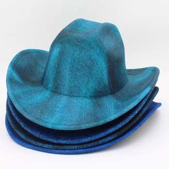 חדש בהיר המערבי כובע קאובוי של גברים ונשים מחוררת העליון אופנה אביר כובע מגניב כובע מסיבת ג ' אז כובע