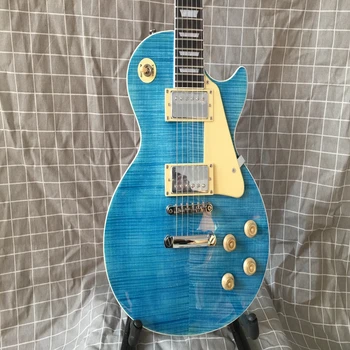משלוח חינם, רוזווד סקייט אצבעות, כחול גיטרה חשמלית , באיכות גבוהה גיטרה חשמלית