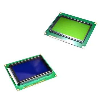 LCD Papan Kuning Hijau Layar 12864 128X64 5V Biru Tampilan Layar ST7920 LCD Modul UNTUK ARDUINO 100% Baru אסלי
