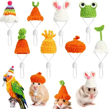 חיות קטנות מסיבות חגים מיני יד לסרוג כובעים חמודים הכובע הקטן אוגר כובע הבובות אביזרים
