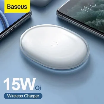 Baseus Mini מטען 15W מהר צ ' י מטען אלחוטי עבור iPhone Airpods Pro מהיר אלחוטי מהיר טעינת משטח מטען לטלפון