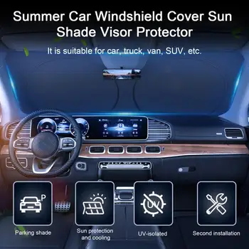 שמשיה מתקפלת אור חוסם בידוד חום הגנת UV קיץ שמשת הרכב מחסה מהשמש בצל מגן פנים אביזרים