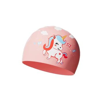 אלסטיות גבוה סיליקון כובעי שחיה ילדים ילדים צבועים בצבע עמיד למים מתאים האוזן הגנה עמיד רך ללבוש נוח