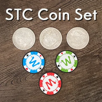 STC מטבע להגדיר קסמים מטבע לשנות לחדור Magia לסגור אשליות גימיק אביזרים הכפלת מטבעות כסף לשלם Magica
