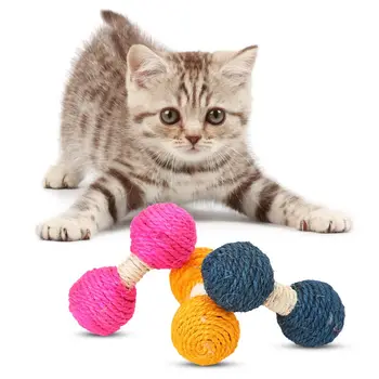 צבעוני חתול צעצוע ביצים בעבודת יד עבור החתול יוטה צעצוע רודף אחרי חתולים מקורה אימון משחק לעיסה 87HA