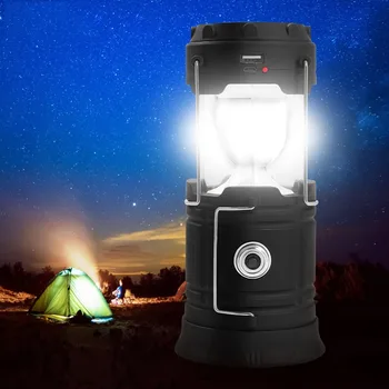 נייד חיצוני קמפינג אורות תאורה חיצונית הובילה קיפול המחנה אוהל המנורה טעינת USB Multi-פונקציה סוס אורות