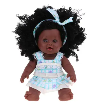12 אפריקאי ילדה בובה רכה דגם צעצוע לילדים, מתנות יום הולדת