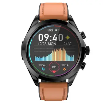 אלחוטי Smart Watch גברים עמיד למים ספורט כושר מעקב תצוגת מזג אוויר גבר Smartwatch עם ההקלטה א. ק. ג