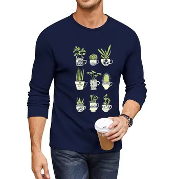 חדש תה צמחים בשרניים ארוך חולצה tees נשגב חולצה בתוספת גודל צמרות היפי בגדים חולצות גברים