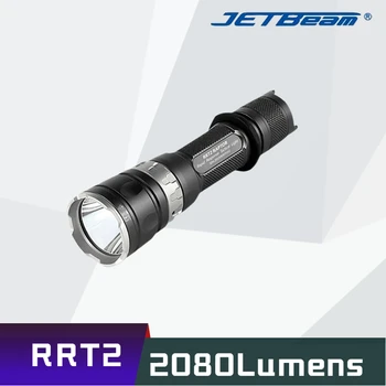 JETBeam RRT2 נטענת פנס טקטי 2080Lumens אור חזק, מיני לפיד זרקור פנס לפיד עבור תאורה חיצונית