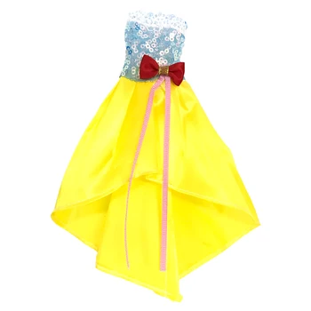 NK1 מחשבים 1/6 נסיכת אופנה למסיבה חצאית עבור הבובה בארבי בגדים שמלה צהובה אביזרים תלבושות ילדה מתנה צעצוע