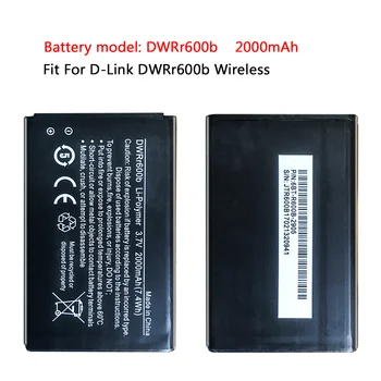 Bateria 2000mAh Batterie DWRr 600b סוללה עבור D-Link DWRr600b אלחוטיים בקיבולת גבוהה החלפת הסוללה אחריות שנה 1