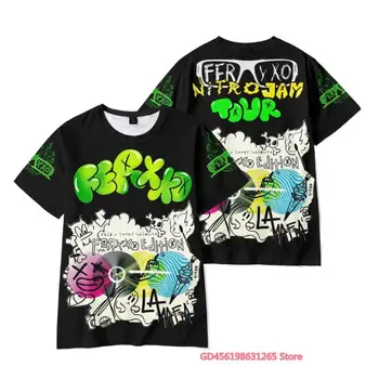 2023 חדש Feid Ferxxo חולצות הראפר טי שירט גברים/נשים קיץ, שרוול קצר Tees Harajuku Tshirts מנופחים היפ הופ Y2K בגדים