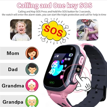 2023 לקרוא שעון חכם עבור ילדים בנות כרטיס ה SIM-צמיד Tracker מיקום עמיד למים SOS שעון חכם עבור בנים בנות שעון חכם