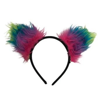 קריקטורה סרט-מצח, אוזניים בצורת שיער חישוק קטיפה מסיבת ראש לשיער המפלגה Cosplay תלבושות אביזרים יוניסקס