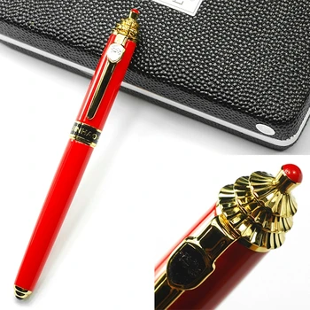 Jinhao אדום & הזהב סין העתיקה מתכת בסגנון הרים כדור עט כתיבה מקצועיים, עט JRP013