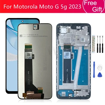 עבור Motorola Moto G 5g 2023 תצוגת LCD מסך מגע דיגיטלית להרכבה עם מסגרת Moto G 5g 2023 מסך חלקי חילוף