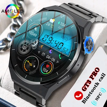 2023 NFC חכם שעון גברים GT3 Pro AMOLED 390*390 מסך HD קצב הלב Bluetooth שיחה IP68, עמיד למים Smartwatch עבור אנדרואיד IOS