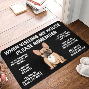 אישית בולדוג צרפתי שטיח שטיח נגד החלקה צרפתי הכלב אמבטיה מטבח גינה השטיח השטיח 40*60 ס 