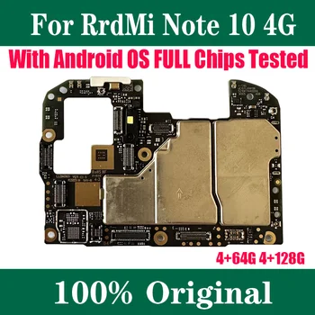 100% מקוריים Mainboard על Redmi Note 10 4G גרסה טובה נבדק מלא עבודה סמארטפון לוח האם מעגל היגיון הרישוי.
