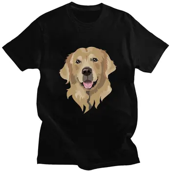 כלב גולדן רטריבר הדפסת החולצה T גברים נשים Kawaii TShirts מנופחים מזדמן טהור כותנה שרוול קצר Loose חולצת טריקו футболка העליון