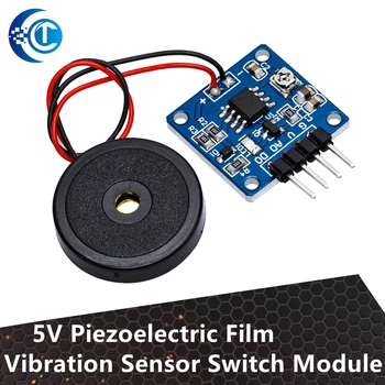 5V פיזואלקטריים הסרט רטט חיישן מודול מתג TTL רמת הפלט עבור Arduino