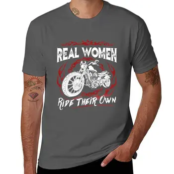 האישה רוכבת אופנוע נשים אמיתיות לרכב שלהם. חולצה אסתטי בגדים מנופחים החולצה הענקית חולצות לגברים