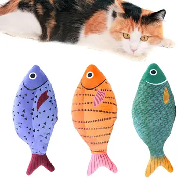 אוכל חתולים, צעצועים מקורה חתולים | דגים קטיפתי חתלתול צעצוע,בקיעת שיניים אינטראקטיבי נפית החתולים מלא חתלתול צעצוע רך נשמע מחמד צעצוע
