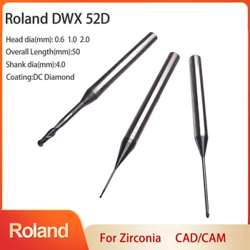 שיניים Zirconia כרסום Burs רולנד DWX 52D מעבדת שיניים חומרים מוצרים D4 שוק DC יהלום ציפוי תרגיל 0.6/1.0/2.5 מ 