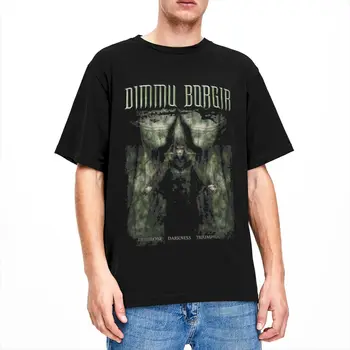 Dimmu Borgir הלהקה הסחורה חולצת גברים נשים Enthrone החושך ניצחון מגניב טהור כותנה חולצת טריקו Crewneck שרוול קצר בגדי