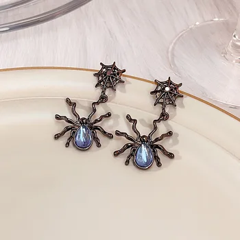 2023 היפ הופ פאנק עכביש זרוק עגיל עבור נשים קוספליי מסיבת ליל כל הקדושים התאמת אביזרים תכשיטים