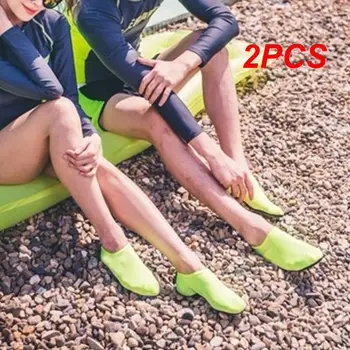 2PCS יוניסקס מים החלקה נעלי ספורט נעליים שחייה צלילה גרביים בקיץ אקווה ביץ סנדל שטוח נעל חוף הים גרבי נעל לגברים