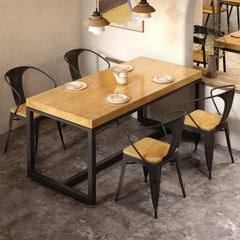 עץ נורדי רגליים מתכת שולחן האוכל יוקרה חיצונית מטבח מודרני שולחנות קפה מסמר המחשב Mesas דה בג ריהוט הבית
