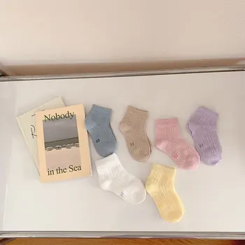 גרבי תינוקות בנות בנים ממתקים צבע היילוד הקיץ דק קומה גרב חלול לילדים גרביים לילדים אביזרים 1-3Y