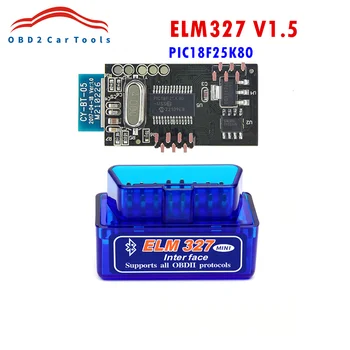סופר מיני ELM327 OBD2 Bluetooth V1.5 Elm 327 V 1.5 OBD 2 אוטומטי אבחון OBD סורק עבור רכב אלם-327 אבחון OBDII-כלי